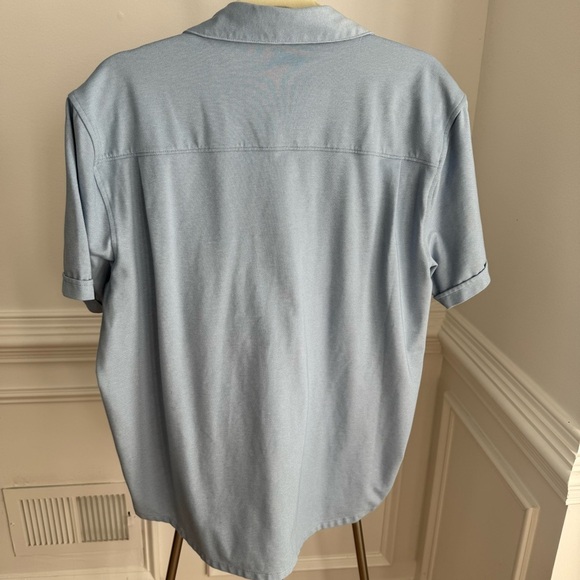 VRST Light Blue Men's Short Sleeve Button Down Shirt Size L - Picture 2 of 4